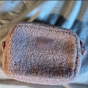 PINK Victoria's Secret Fuzzy Cosmetic Bag